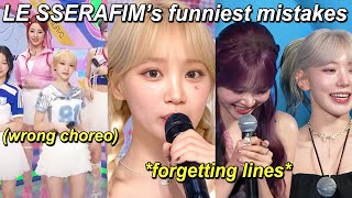 LE SSERAFIM's funniest mistakes on Music Shows (Chaewon forgets choreo & lines LIVE) - EASY comeback