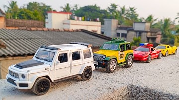 Fire Police car Toy Rooftop Race|Centy Ranger Jungle Safari Toy|G Wagon ModelToy Car|Ferrari Diecast