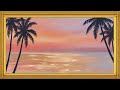 Calm Ocean Sunset 🌴 4K Tropical Beach Art | Peaceful Background Video (4 Hours)
