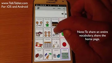 TalkTablet (Android version) Sharing a Page of buttons