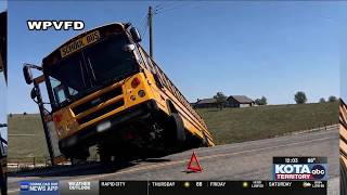 Rapid City school bus ends up in ditch during driver back-to-school practice