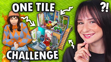 I built an UPSTAIRS in the ONE TILE HOUSE challenge in The Sims 4