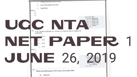 Ugc net paper first answer key 26 June 2019