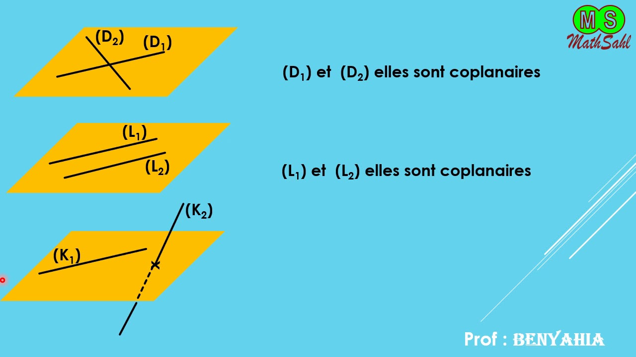 Positions relatives de deux droites dans l'espace