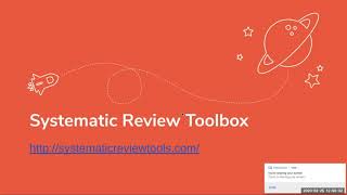 Tools to Support Systematic Review Research