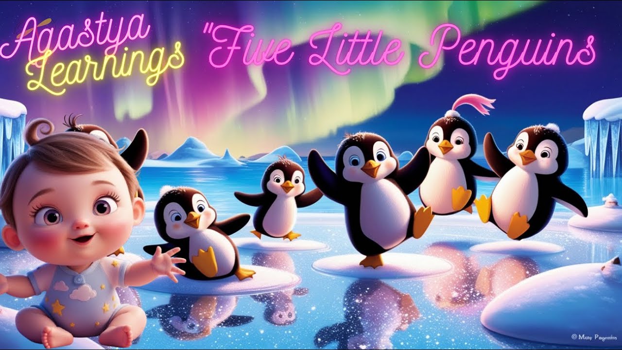 Five Little Penguins | Fun Nursery Rhyme for Kids | Nursery Rhymes ...