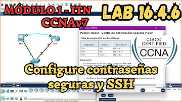 16.4.6 Packet tracer - Configure contraseñas seguras y SSH (Resolución)