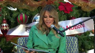 First Lady Melania Trump visits Children's National Hospital to read holiday story