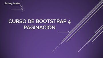 Curso de Bootstrap 4: Paginación.  Bootstrap 4 Course: Pagination. Bootstrap 4 Cours:  Pagination.