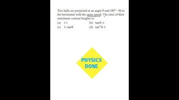 COMPARISON | RANGE AT COMPLEMENTRY ANGLES | PROJECTILE MOTION | #YTSHORTS #SHORTS @PHYSICSDONE