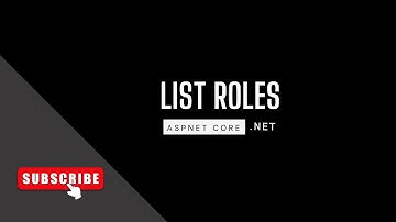 Get list of roles in asp net core