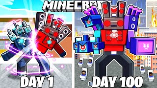 I Survived 100 Days as a MUTANT TITAN in HARDCORE Minecraft! screenshot 4