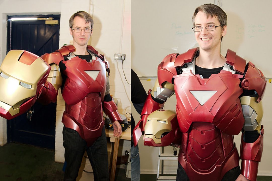 Iron Man Cosplay at UK Southampton's Makerspace Grand Opening James Br...