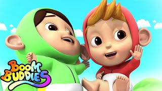 Five Little Babies Jumping On The Bed | Boo Boo Song For Children | Nursery Rhymes and kids Songs