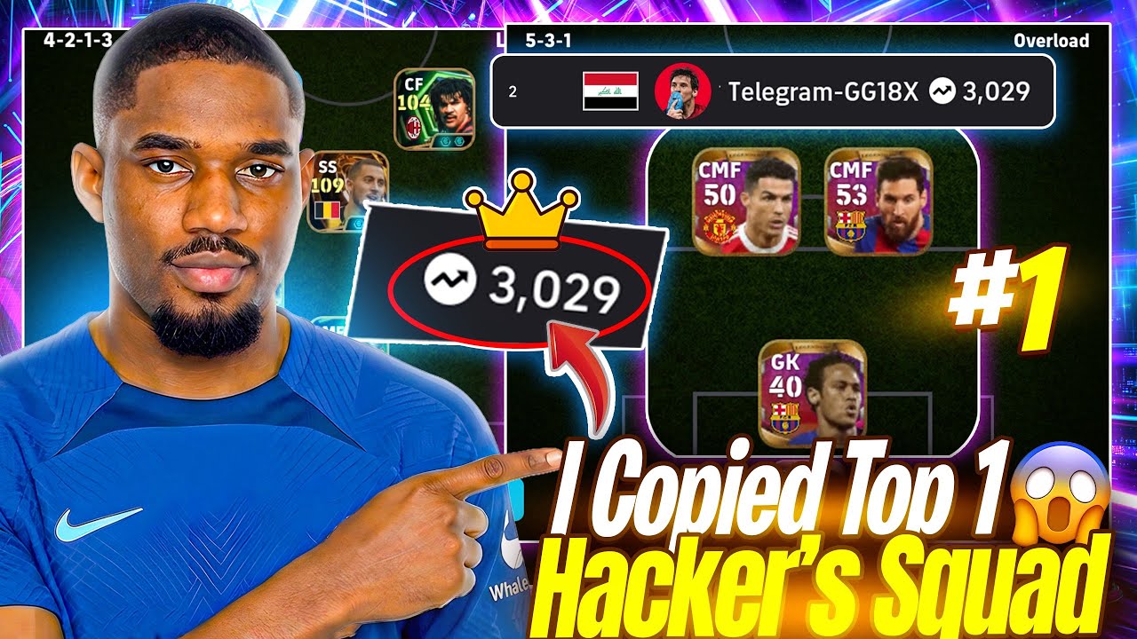 The #1 Player is HACKING…So I Copied #2 Instead!😱Prof BOF Copies The Best eFootball Player Squad🤩