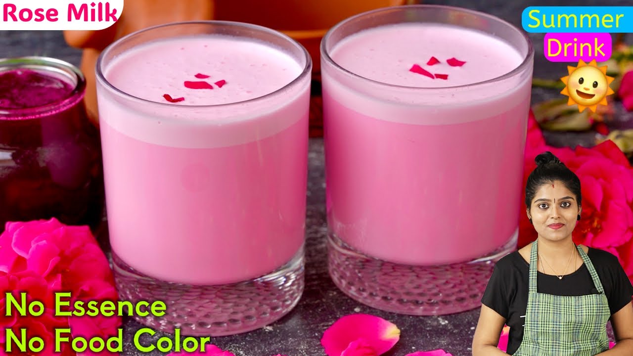 வீட்டிலேயே ரோஸ் மில்க் ரெடி,6மாதம் store பண்ணுங்க | Rose Milk Recipe in Tamil | Summer drinks Recipe