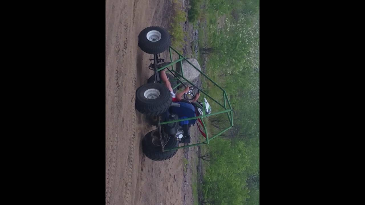 Homemade dune buggy 6hp no gouvernor - YouTube