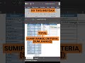 Excel Trick You Must Know: Master SUMIF in seconds!  #excel #exceltricks #exceltips #sumif
