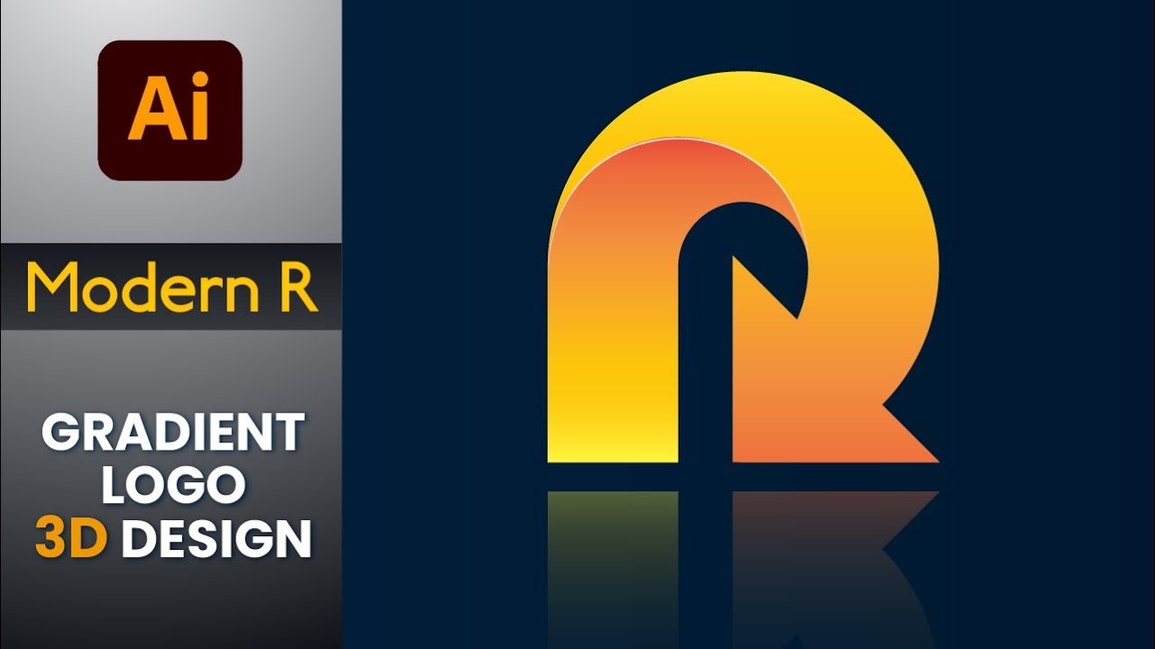 Modern R Letter Logo Design in Illustrator | Adobe Illustrator ...
