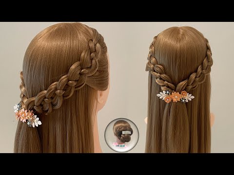 วิธีถักเปียครึ่งหัว ถักเปียสวยๆ ถักเปีย 4 ง่ายๆ | How To Open Hairstyles for Teenage girls