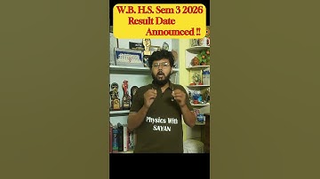 WB SEM 3 2026 Result Date Announced !! 🔥🔥