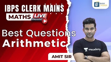 11:00 AM - IBPS CLERK MAINS | Maths by Amit Pandey | Arithmetic (Best Ques.)
