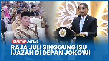 Raja Juli Singgung Isu Ijazah di Depan Jokowi saat Dies Natalis Fakultas Kehutanan UGM