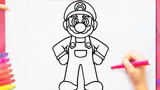 Comment dessiner SUPER MARIO facilement