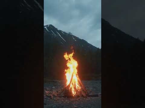 wow so beautiful bonefire in mountain area ❤️ looking awesome nature whatsapp status video#shorts