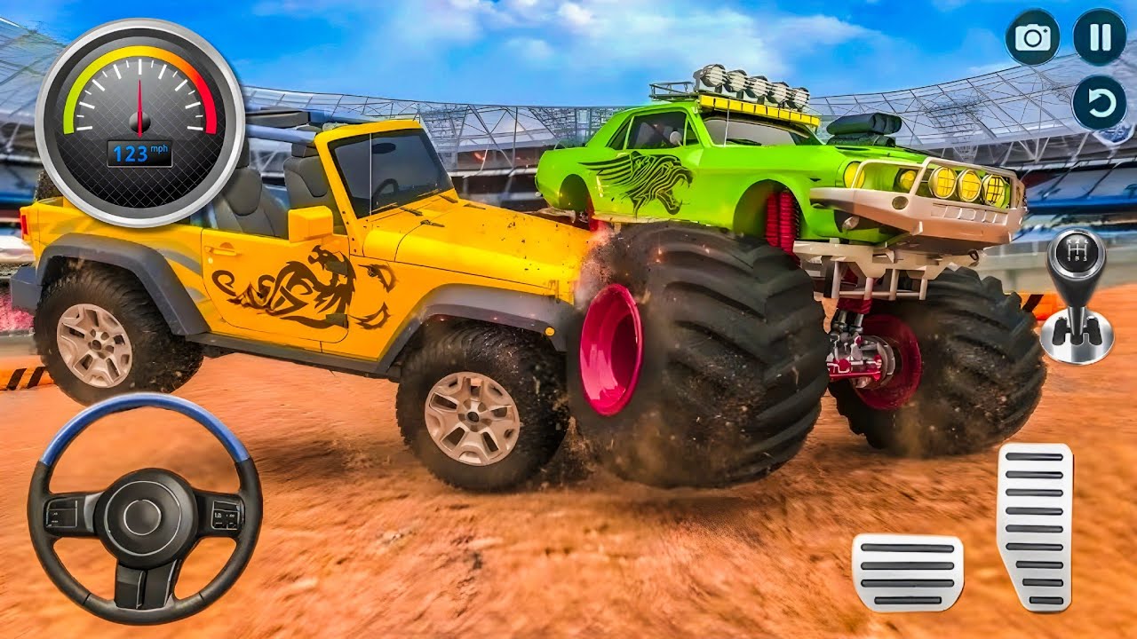 Real Monster Truck Derby Crash 🥶 Game | Derby Arena Battle Game | ANDROID GAMEPLAY ||