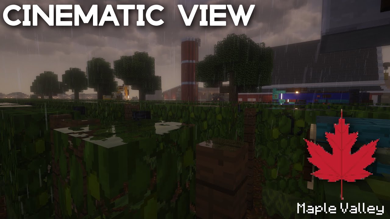 Minecraft - Cinematic View of Maple Valley - YouTube