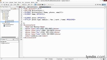 36 Exercise Declaring a DTD for our BusinessCard XML file