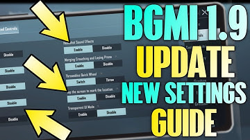 BGMI 1.9 UPDATE SETTINGS|BGMI NEW SETTINGS|BGMI 1.9 UPDATE BEST NEW SETTING GUIDE|