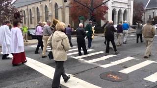 Marching down Church Street for Kathy Williams' Funeral (November 2013)