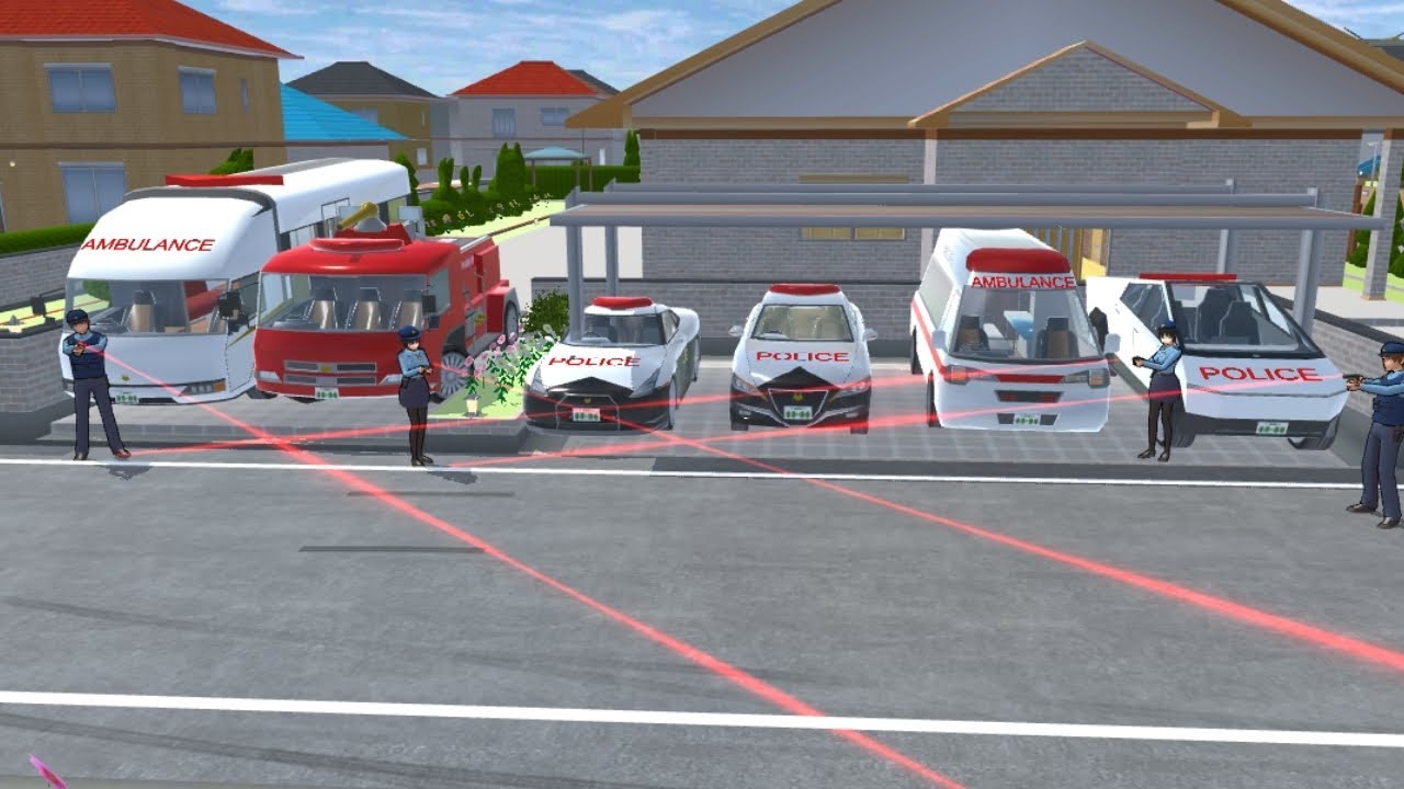 Sakura all Ambulance, Police and Firebrigade Cars Collection 🚓🚔🚑🚒🚨 at Girl House 🏠🏡