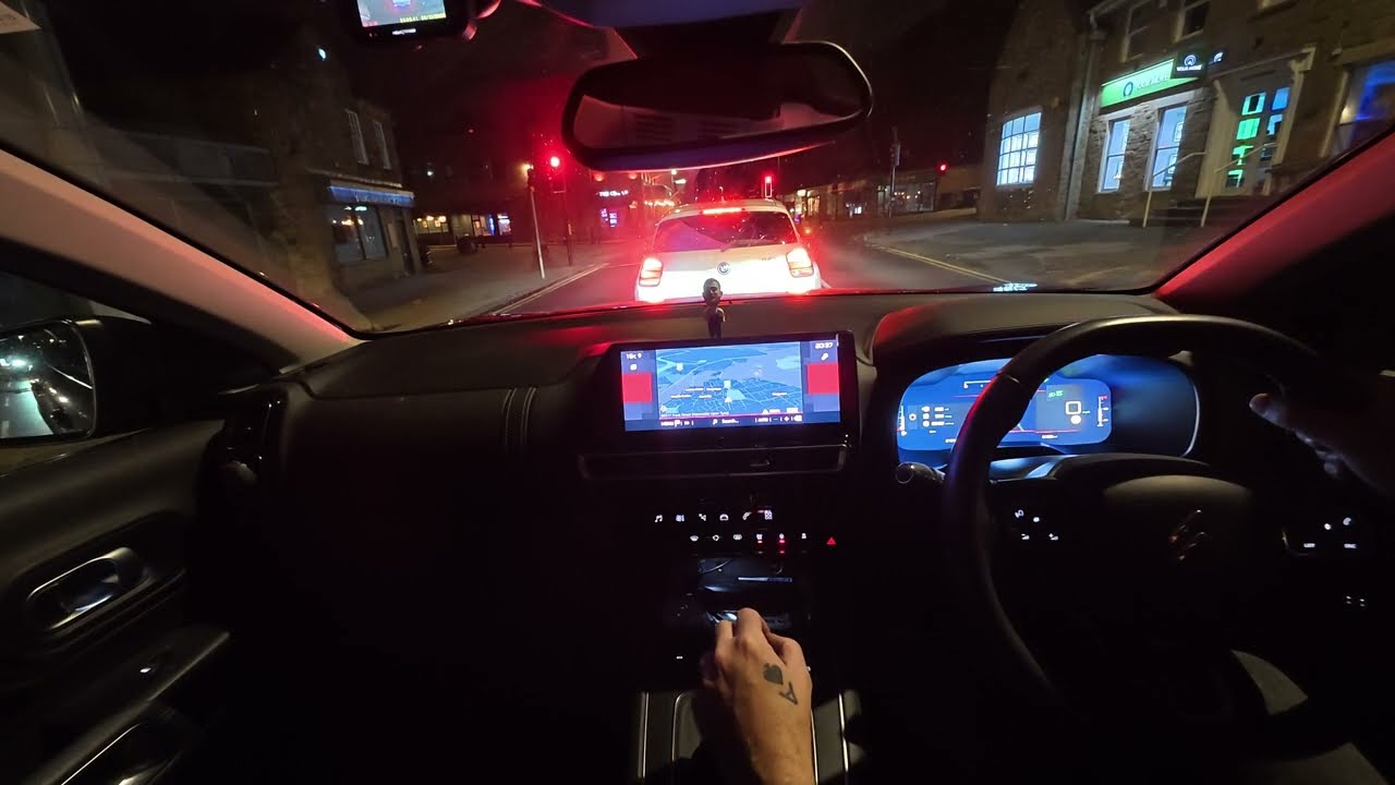 Night POV 2023 Citroen C5 Aircross Night Drive out of Newcastle to Whickham