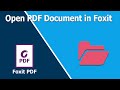 How to Open Pre save PDF Document in Foxit PhantomPDF