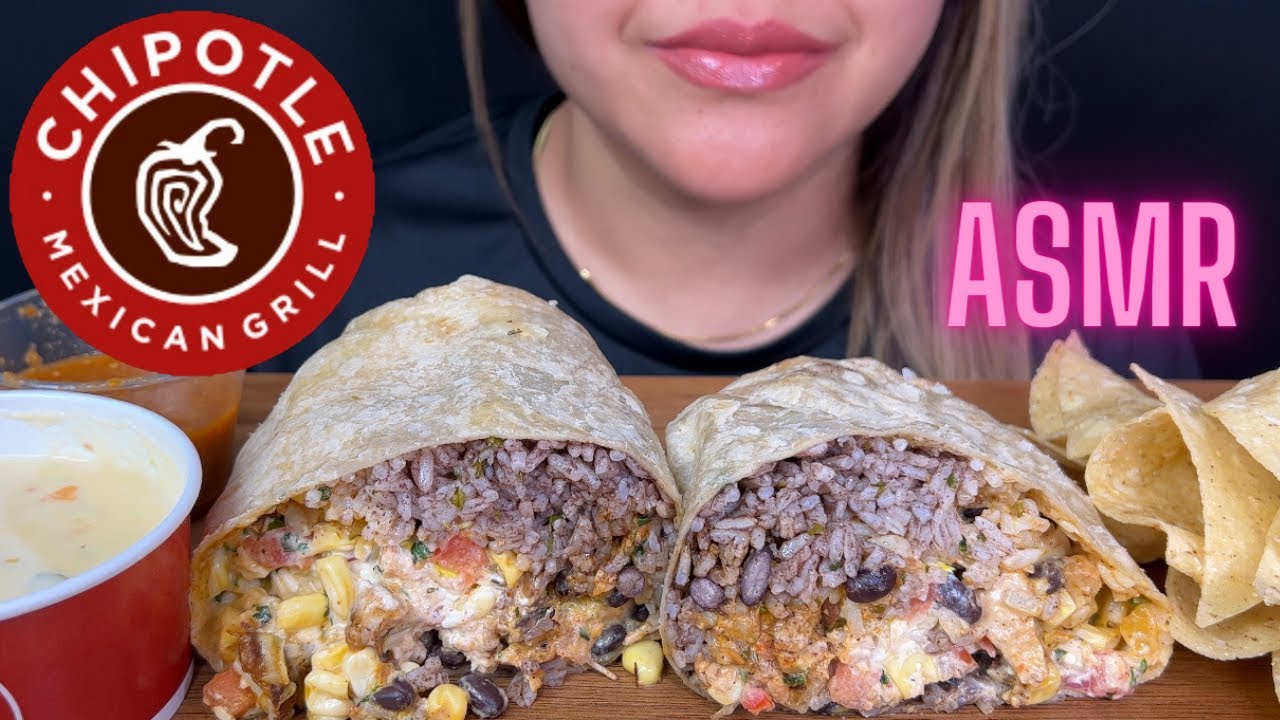 ASMR Chipotle Burrito MUKBANG No Talking Eating Show YouTube