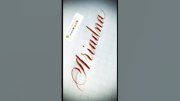 Copperplate calligraphy, tutorial: how I write your name #ariadna