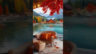 Autumn Porch Ambience 🍁 Gentle Jazz Piano & Forest Birdsong for Study, Work, Relax