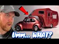 American Reacts to How To Tow A Camper With a VW Beetle...