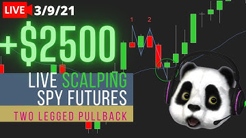 +$2587.50 LIVE DAY TRADING $500 SCALPING SPY FUTURES 1 Price Action Setup | Two Legged Pullback ep36