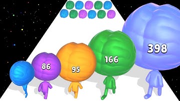 BIG BRAIN MAN RUN - Level Up Satisfying ASMR Gameplay (Color Run Math Game)