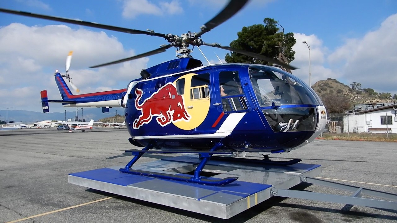 Red Bull Aerobatic Helicopter Start-Up & Takeoff  