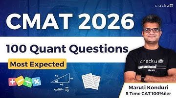 CMAT Most Expected Quant Questions | Quant for MBA Exams | MBA Entrance Exams