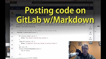 LIU S20: Posting code on GitLab with Markdown