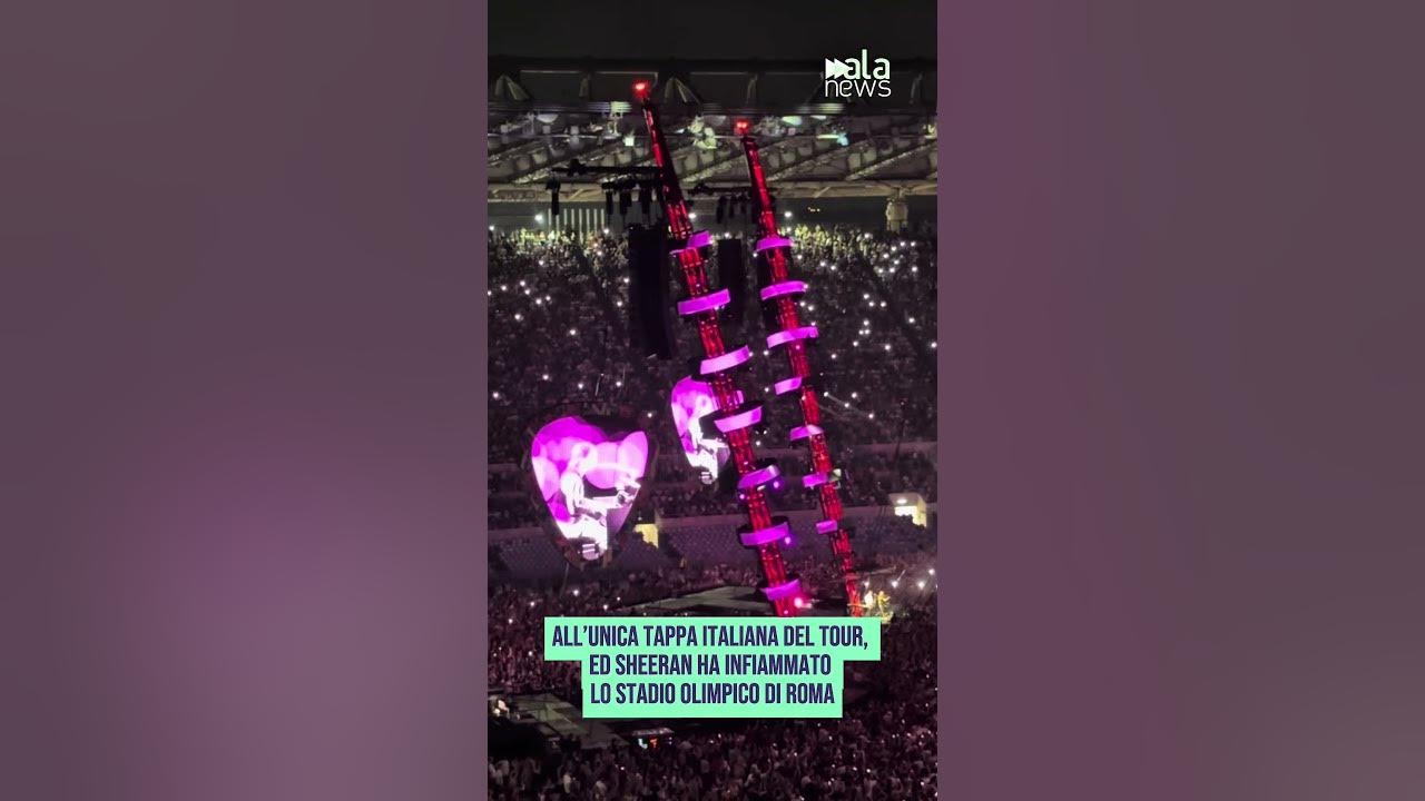 Ed Sheeran all’Olimpico con Ultimo: duetto a sorpresa su “Piccola stella” e “Perfect” #shorts