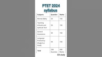 PTET 2024 syllabus , rajsthan ptet new syllabus 2024 , ptet exam 2024 #ptet
