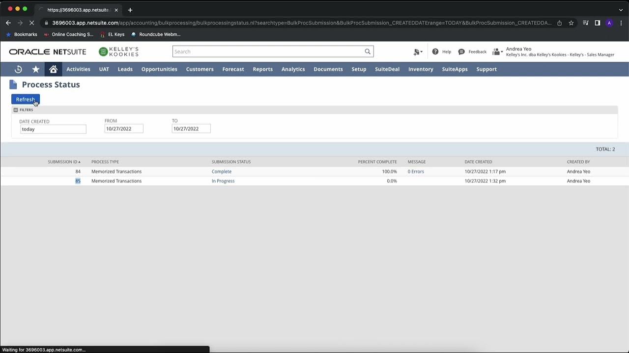 How to submit a Memorized Transaction on Netsuite YouTube