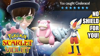 Pokemon Scarlet Violet Slowbro 1 SHOTS 7 Star Cinderace NO Faint Heal Tera Shiel